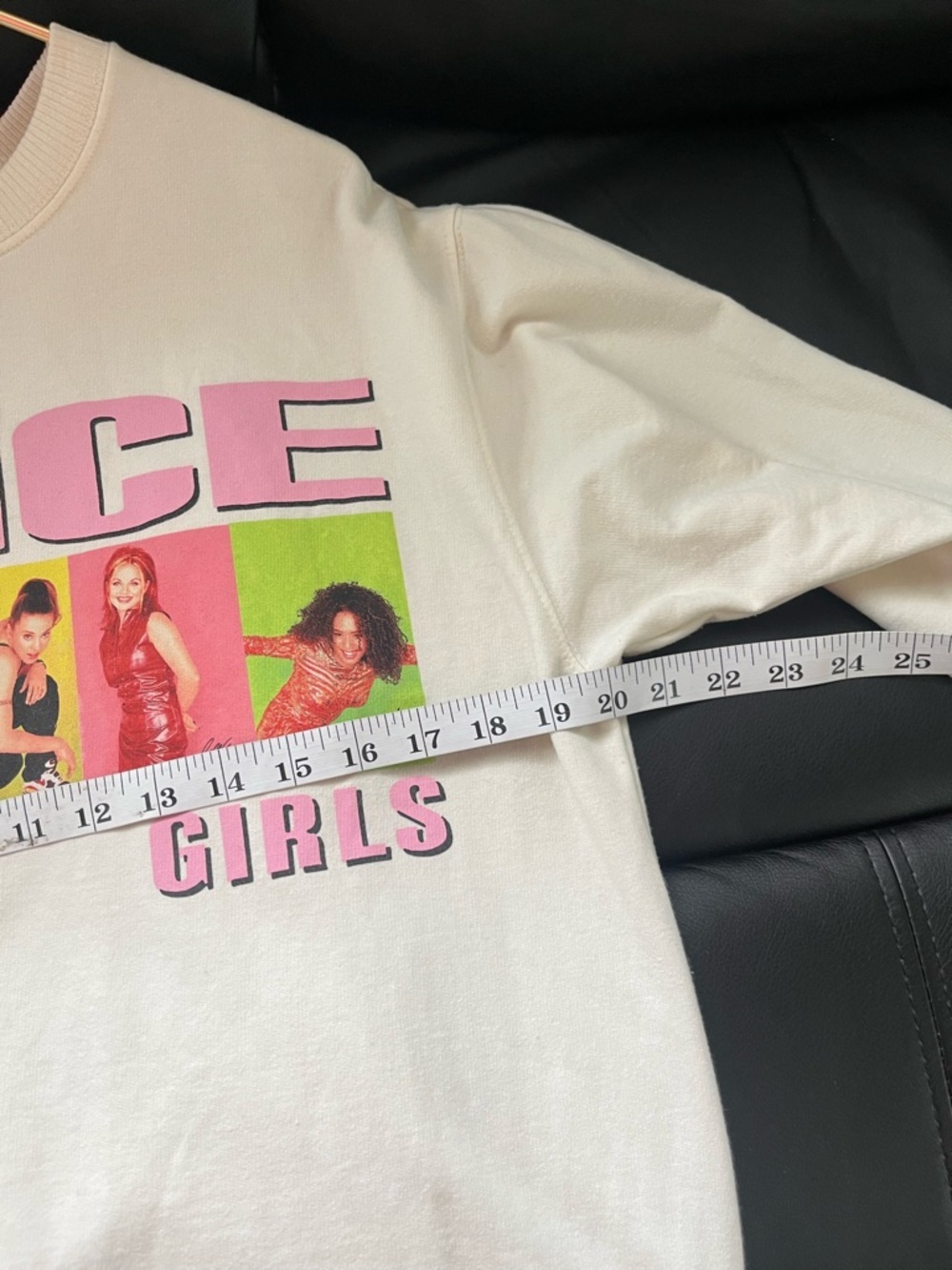 Hollister Cream & Pink retro 90s Graphic Spice Crewneck size XXS Oversize - Picture 10 of 14